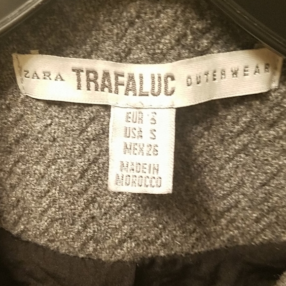 Zara Wool Jacket Gray Small - Picture 3 of 3